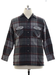 1980's Mens Quilted Lined Flannel Shirt