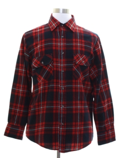 1980's Mens Lumberjack Plaid Flannel Shirt