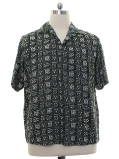 1980's Mens Totally 80s Graphic Print Sport Shirt