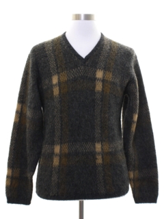 1960's Mens Mod Shaggy Mohair Sweater