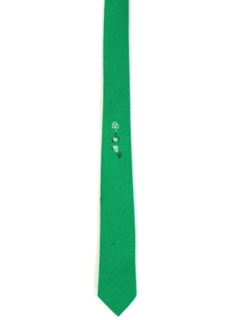 1960's Mens Skinny Rockabilly St Patricks Day Necktie