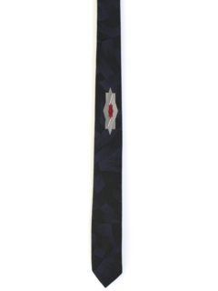 1980's Mens Skinny Rockabilly Necktie