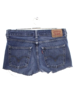 1990's Womens Levis 520s Grunge Denim Cut Off Shorts