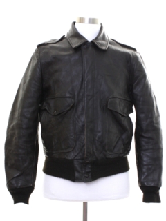 1970's Mens Bomber Leather Flight Jacket