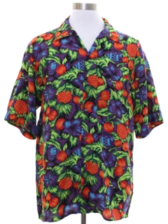 1980's Mens Gap Totally 80s Rayon Hawaiian Shirt