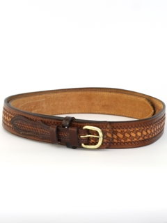 1990's Mens Accessories - Stamped Leather Western Belt