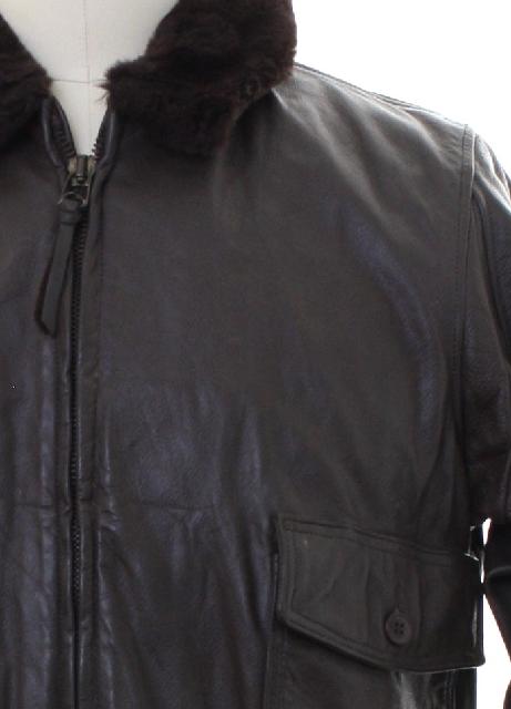 1980's Leather Jacket: 80s -G1 Intermediate Flight Jacket