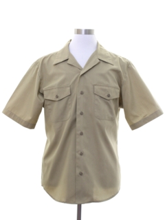 1980's Mens US Navy Uniform Work Shirt