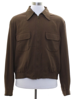 1940's Mens Gabardine Ike (Eisenhower) Zip Jacket