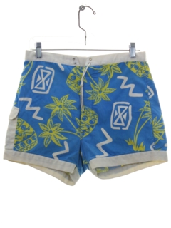 1970's Unisex Mod Hawaiian Shorts