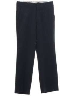 1970's Mens Pinstriped Flat Front Slacks Pants