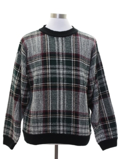 1980's Mens Preppy Plaid Sweater