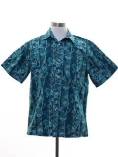 1990's Mens Graphic Print Hawaiian Shirt
