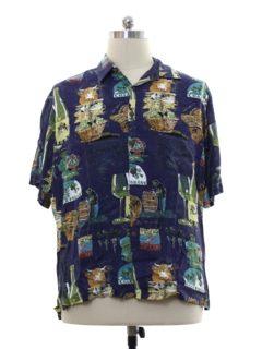 1980's Mens Rayon Hawaiian Shirt