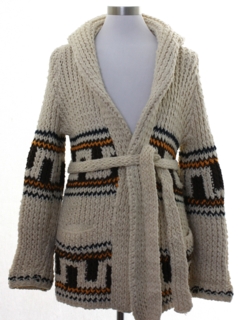 1970's Unisex Knit Hippie Sweater Jacket