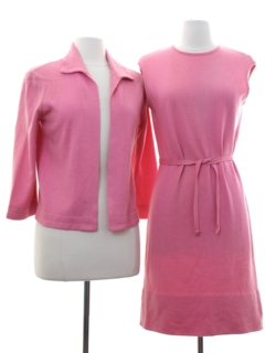 1960's Womens Mod Wool Knit Dress