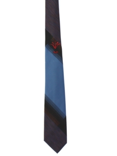 1980's Mens Diagonal Band Necktie