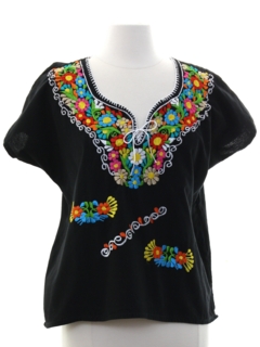 1980's Womens Huipil Inspired Shirt