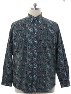 1990's Mens Paisley Print Shirt