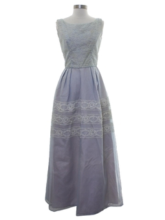 1960's Womens Prom or Cocktail Maxi Dress