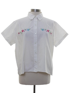 1990's Womens Embroidered Shirt