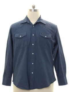 1990's Mens Chambray Western Shirt