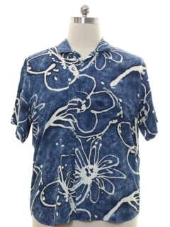 1980's Mens Totally 80s Graphic Print Sport Shirt