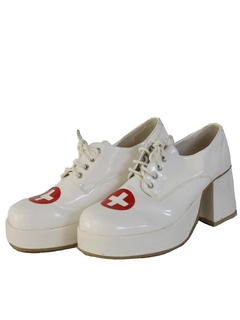 1990's Unisex Accessories - Platform Disco Doctor or Nurse Shoes