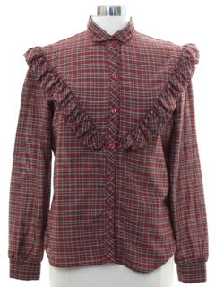 1980's Womens Totally 80s Prairie Shirt