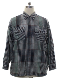 1980's Mens Plaid Sport Shirt