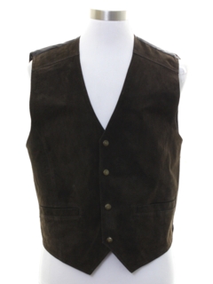 1980's Mens Leather Vest