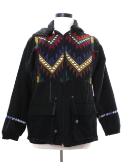 1990's Womens Southwestern Style Hippie Jacket