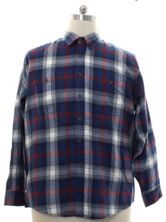 1980's Mens Plaid Sport Shirt