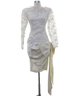 1980's Womens Wedding Prom Or Cocktail Dress