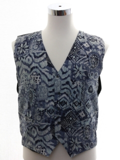 1980's Mens Totally 80s Print Vest