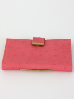 1960's Womens Accessories - Don Loper Ostrich Leather Credit Card Wallet