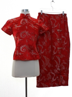 1980's Womens Cheongsam Suit