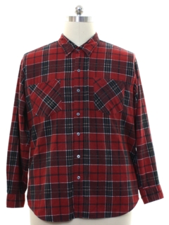 1980's Mens Lumberjack Plaid Flannel Shirt