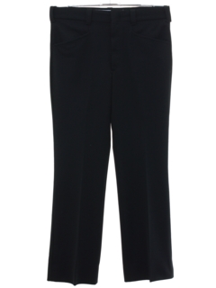 1970's Mens Black Leisure Pants