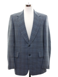 1970's Mens Plaid Disco Blazer Sport Coat Jacket