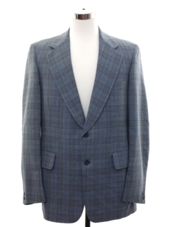 1970's Mens Plaid Disco Blazer Sport Coat Jacket