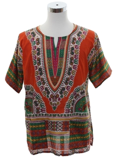 1970's Unisex Dashiki Style Shirt