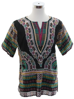 1970's Unisex Dashiki Style Shirt