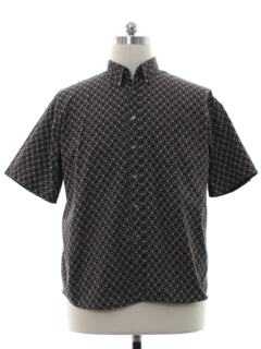 1990's Mens Graphic Print Sport Shirt