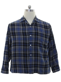 1950's Mens Rockabilly Flannel Sport Shirt