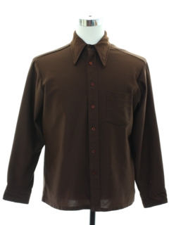 1970's Mens Solid Disco Shirt