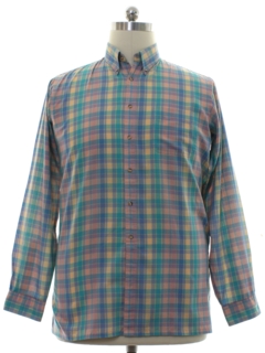 1980's Mens Totally 80s Preppy Sport Shirt