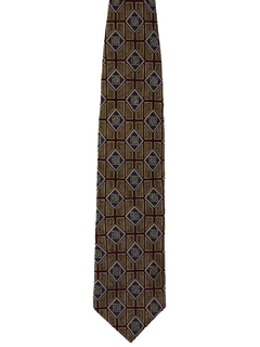 1940s Vintage Style Silk Tie 3.75 inches wide with Charcoal Gray Grey Yellow Dots