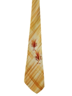1940's Mens Hand Painted Wide Swing Necktie