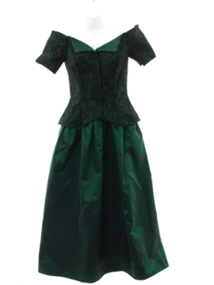 taffeta 80s prom dress